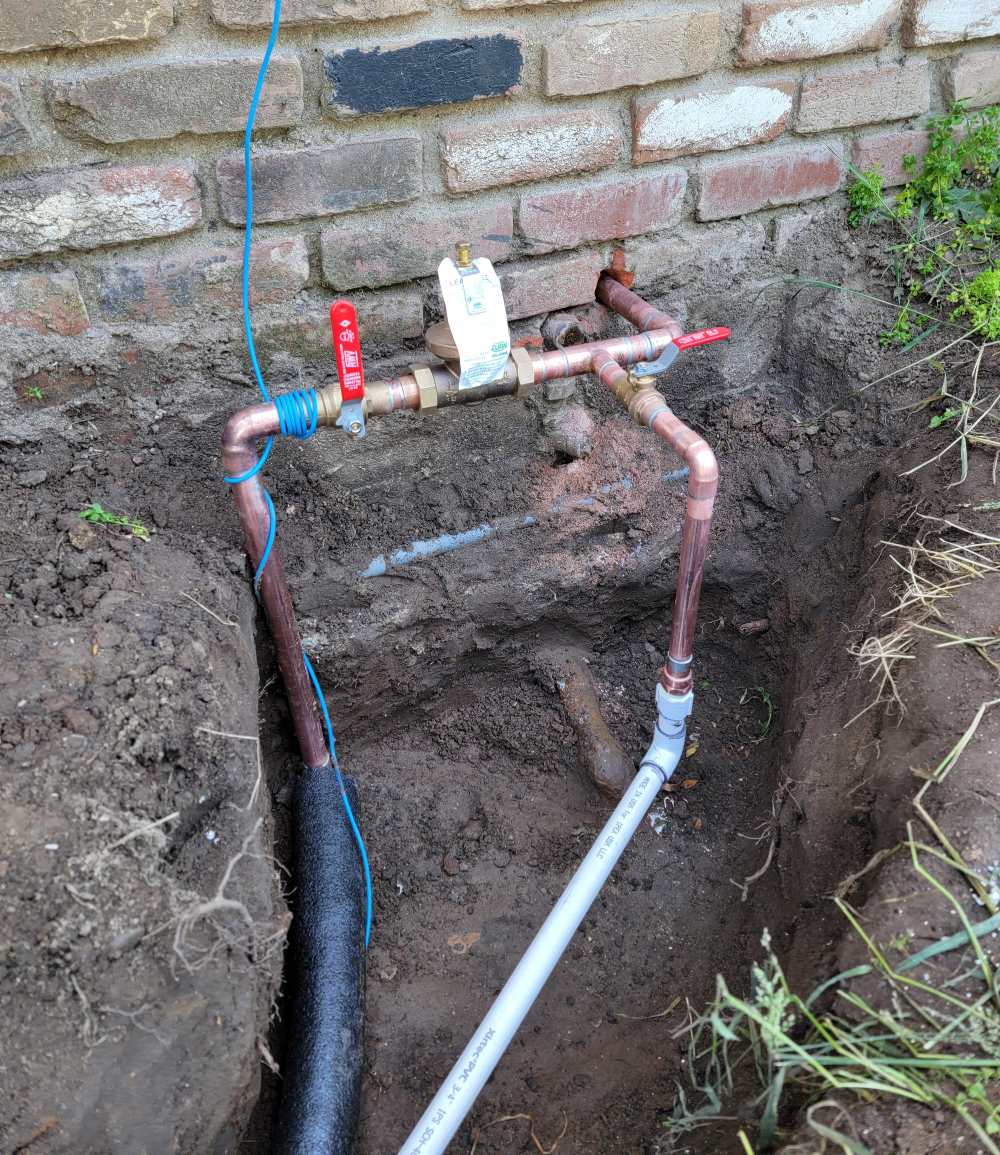 New Water Main and Valves